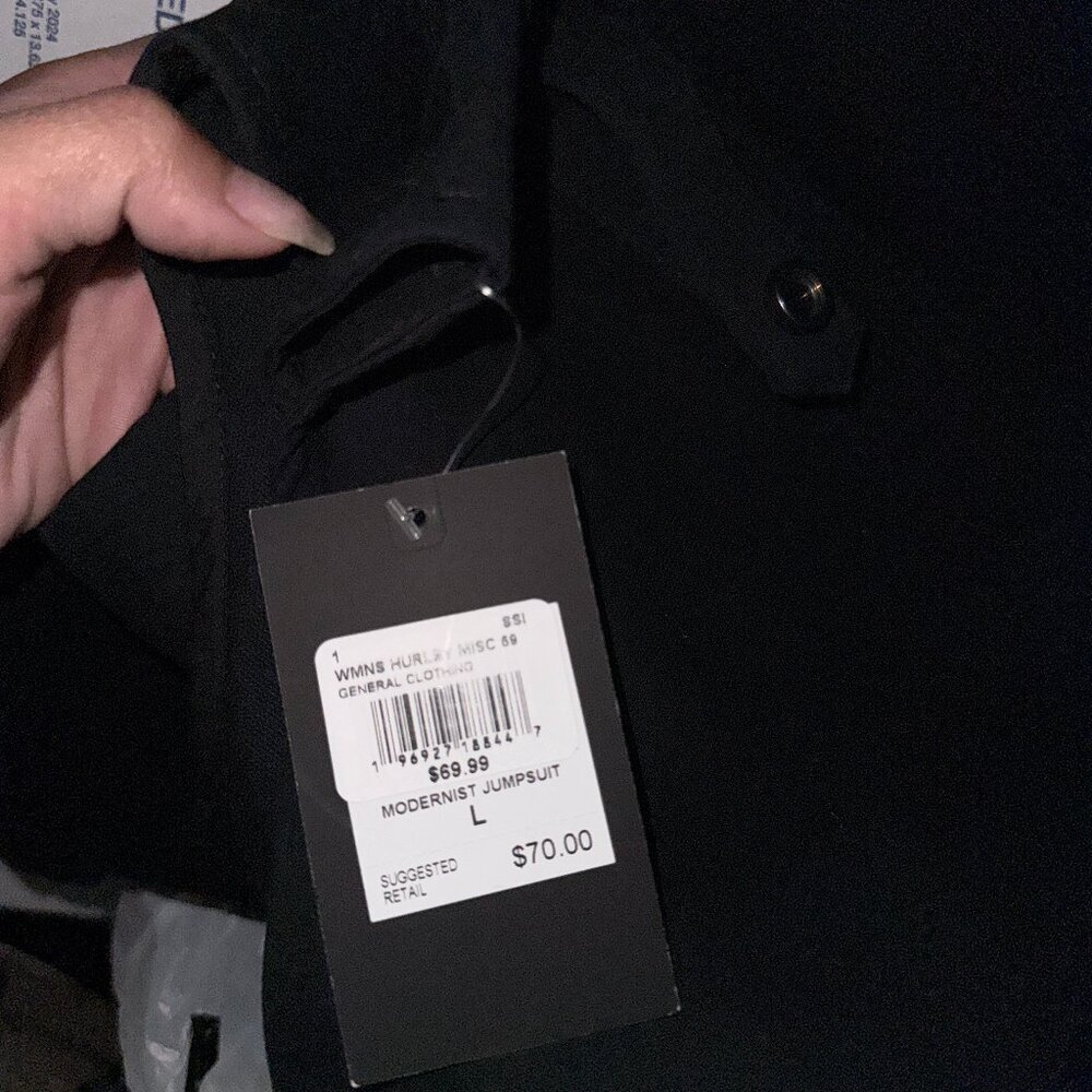 Hurley Black Modernist Jumpsuit sz M Minimalist Utility Overalls Surf Skate NWT - Picture 12 of 12